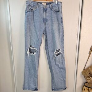 Universal Thread 90's Baggy Distressed Light Blue Jeans size 12L